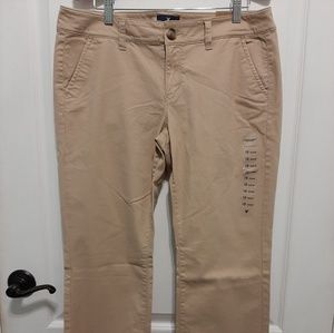 American Eagle Kick Boot Stretch Khaki Pant